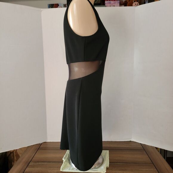 All That Jazz Black Form Fitting Party Dress w/ Sheer Waist - Size Medium - Picture 4 of 8